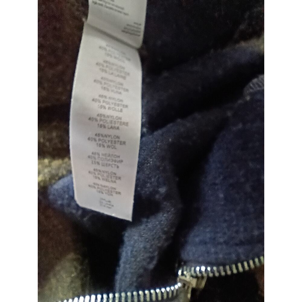 Apricot London S/M Wool Blend Zip Front Colorblock Poncho Cape Cardigan Wrap - Picture 6 of 9